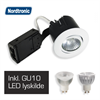 Nordtronic Quick Install 230V - Rund, Mat. Hvid. Inkl. LED (1205)